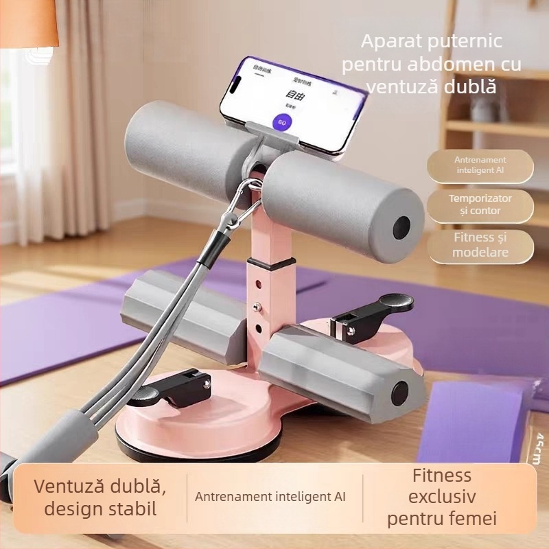 Dispozitiv de asistență pentru sit-up cu ventuze – echipament de fitness pentru acasă, antrenament abdominal în interior