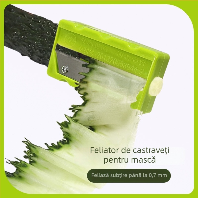 Curățător de castraveți și feliator, design rulant, oglindă