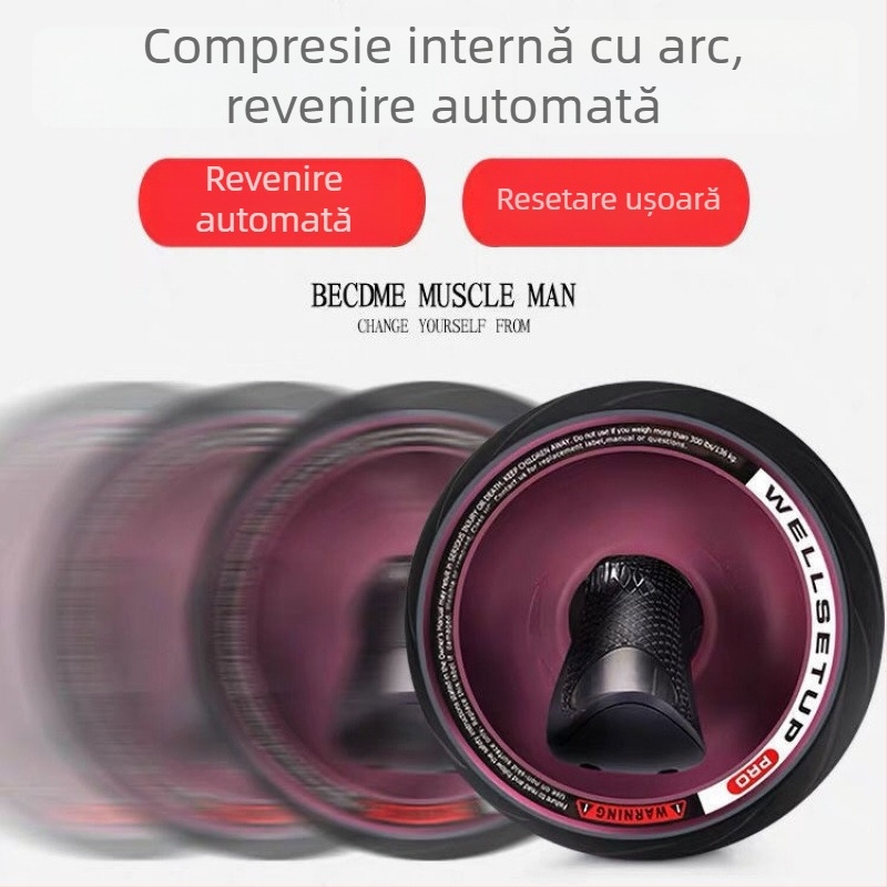 Rulou abdominal cu revenire automată pentru bărbați și femei – trainer abdominal pentru acasă pentru începători