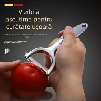 Curățător de legume din oțel inoxidabil, multifuncțional pentru uz casnic, curățare cartofi și mere, curățător de fructe