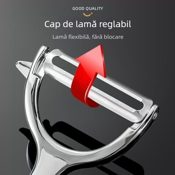 Peeler de bucătărie din oțel inoxidabil, multifuncțional, pentru uz casnic, potrivit pentru curățarea cartofilor, merelor și a altor fructe și legume.