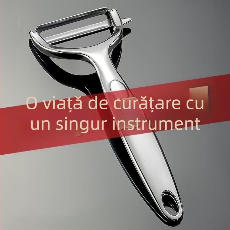 Peeler de bucătărie din oțel inoxidabil, multifuncțional, pentru uz casnic, potrivit pentru curățarea cartofilor, merelor și a altor fructe și legume.