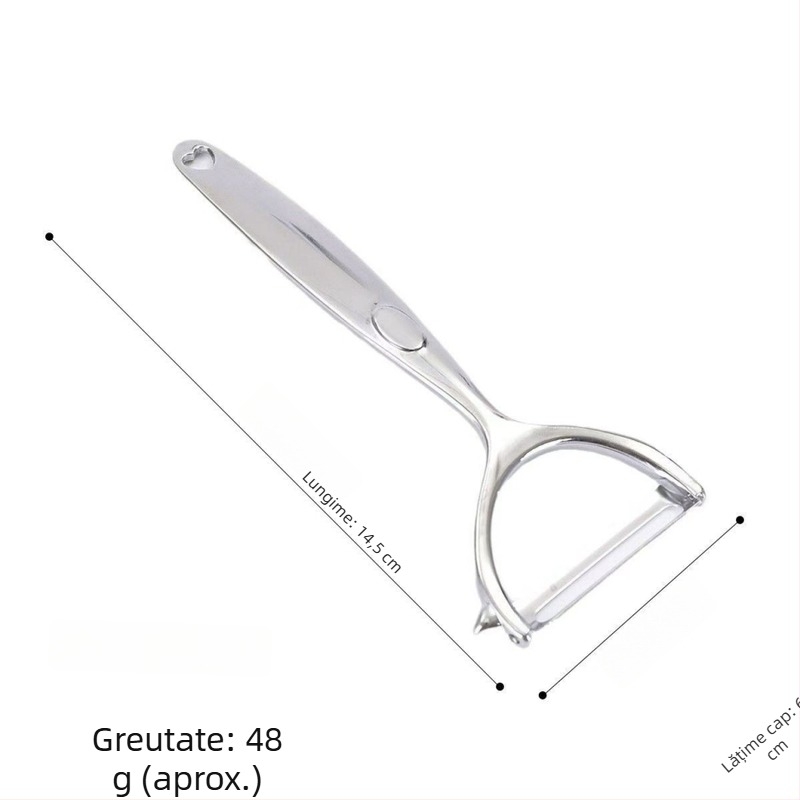 Peeler de bucătărie din oțel inoxidabil, multifuncțional, pentru uz casnic, potrivit pentru curățarea cartofilor, merelor și a altor fructe și legume.
