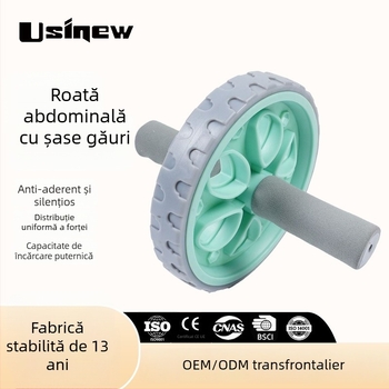 Roată abdominală cu șase găuri pentru bărbați – instrument de antrenament pentru abdomen și brațe, echipament de fitness pentru acasă