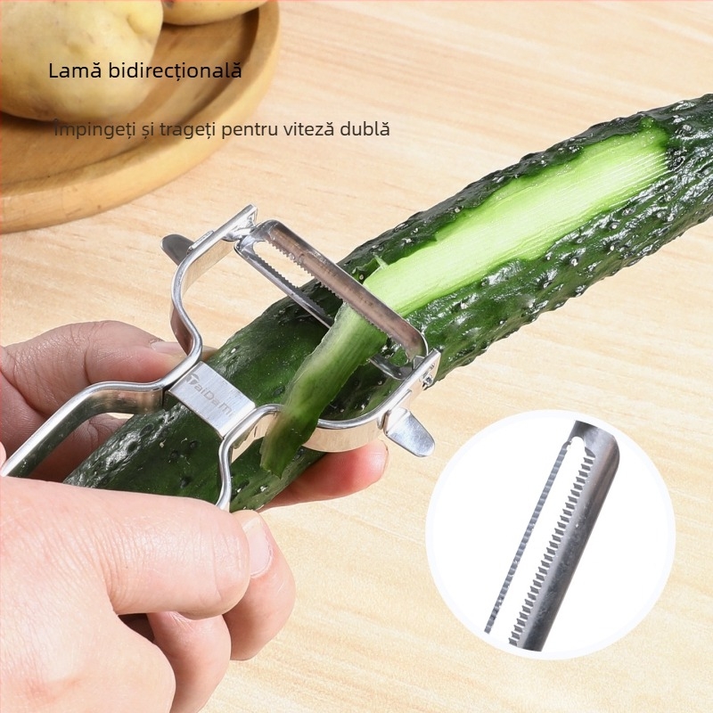 Taidami Cuțit de decojit zimțat din oțel inoxidabil pentru fructe și legume