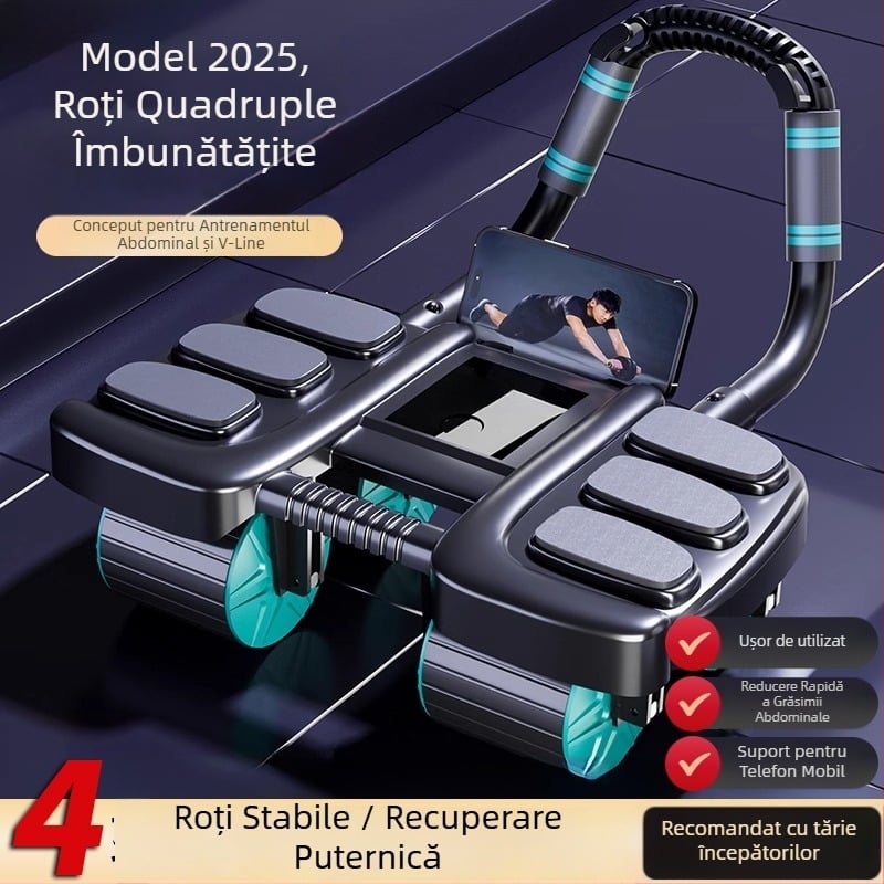 Changfeng Rola pentru abdomen cu patru roți, revenire automată, pentru bărbați