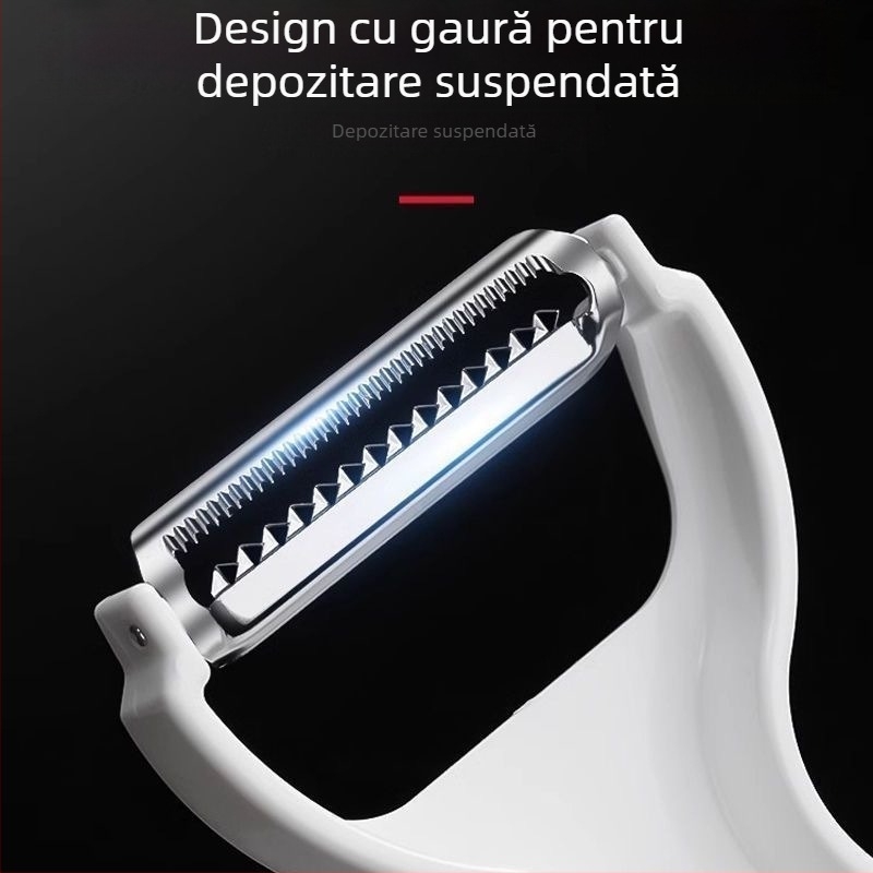 Răzătoare de bucătărie pentru cartofi și legume, răzuitor multifuncțional, cuțit de curățare din plastic pentru ridichi