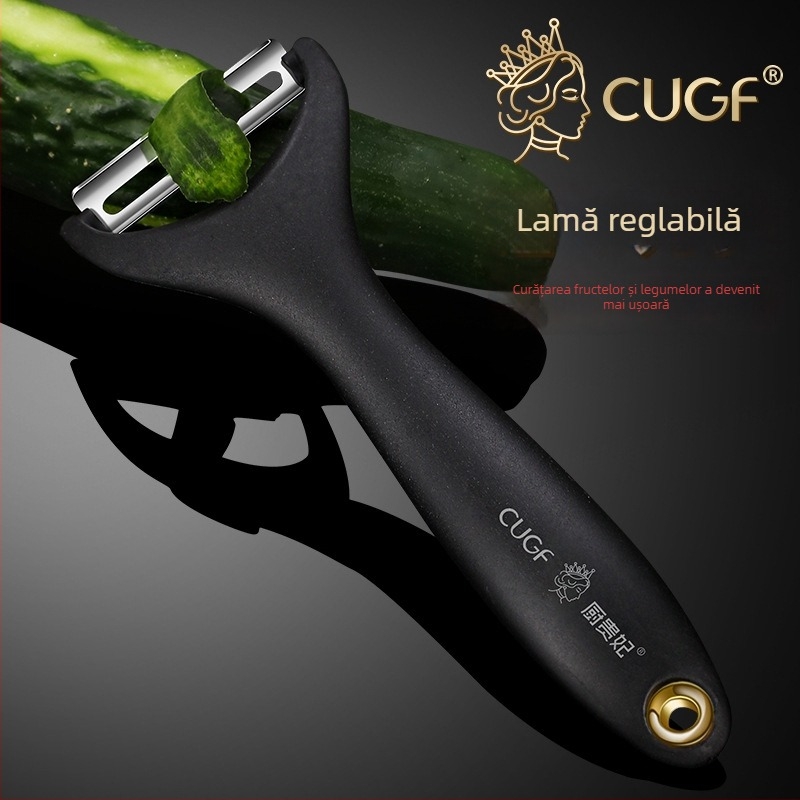 Curățător de legume și fructe multifuncțional, cu lamă din oțel inoxidabil — pentru cartofi, mere, pepeni și altele