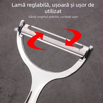 Cuțit de curățare din aliaj de zinc, lamă din oțel inoxidabil – pentru curățarea dovleacului și a pepenilor