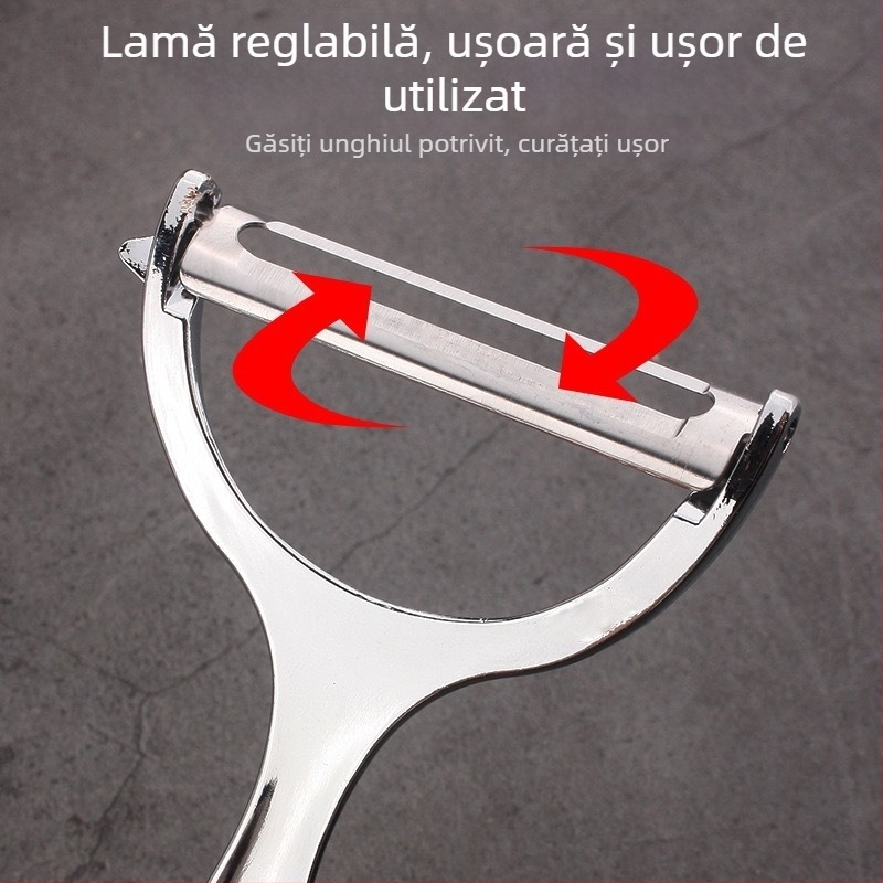 Cuțit de curățare din aliaj de zinc, lamă din oțel inoxidabil – pentru curățarea dovleacului și a pepenilor
