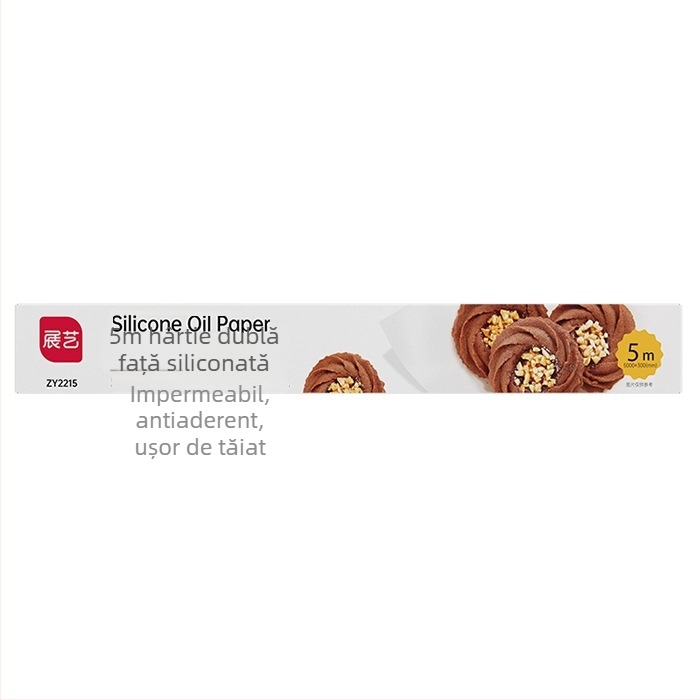 Hârtie de copt cu acoperire din silicon și folie de aluminiu, calitate alimentară, pentru cuptor și friteuză cu aer casnic
