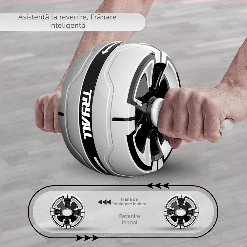 Roată abdominală cu revenire automată, mâner ergonomic, rolă pentru abdomen, echipament de fitness pentru casă, detașabil