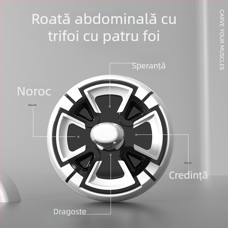 Roată abdominală cu revenire automată, mâner ergonomic, rolă pentru abdomen, echipament de fitness pentru casă, detașabil