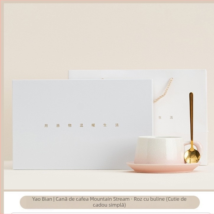 Set de căni ceramice pentru cafea cu farfurioare pentru cupluri – premium, elegante pentru latte art