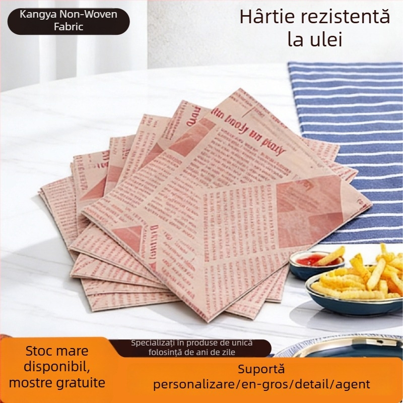 Hârtie antiulei pentru gustări prăjite și farfurie de pâine — calitate alimentară, covoraș antiulei în mai multe dimensiuni