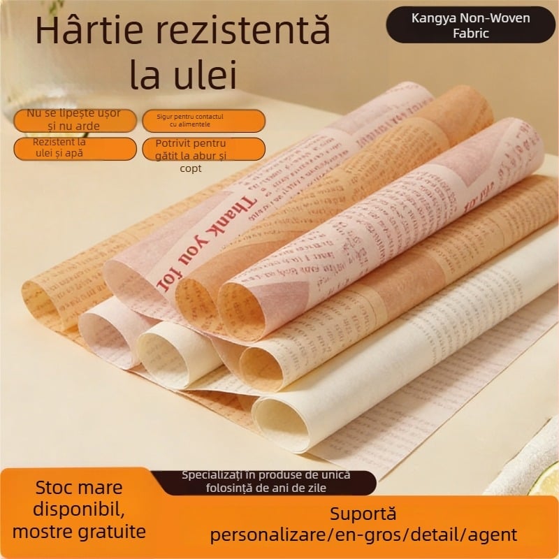 Hârtie antiulei pentru gustări prăjite și farfurie de pâine — calitate alimentară, covoraș antiulei în mai multe dimensiuni