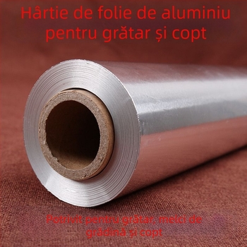 Folie groasă de aluminiu pentru grătar și cuptor, hârtie de copt alimentară pentru rumenirea cărnii și a cartofilor dulci