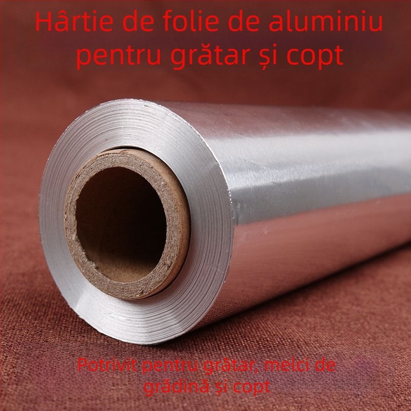 Folie groasă de aluminiu pentru grătar și cuptor, hârtie de copt alimentară pentru rumenirea cărnii și a cartofilor dulci