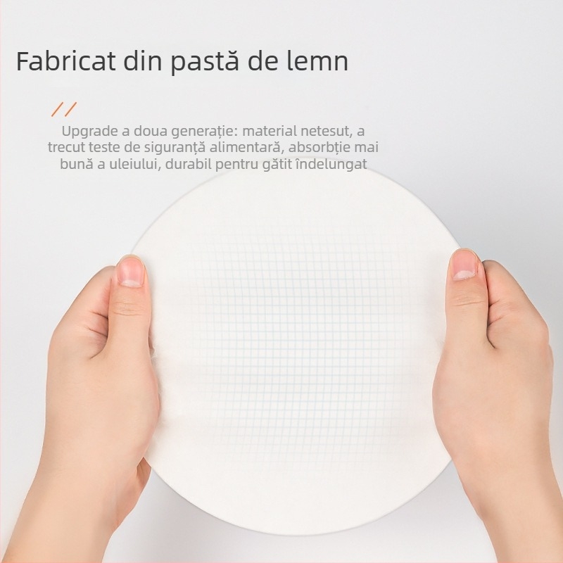 Rice Wood Hârtie absorbantă pentru ulei alimentar, filtru de supă, hârtie de bucătărie absorbantă