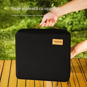 Set cafea pentru camping în aer liber, portabil, cu râșniță manuală și cutie de depozitare