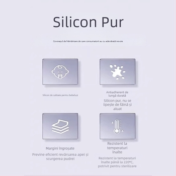 Covoraș de aluat din silicon alimentar, mărit și îngroșat, antiaderent, anti-vărsare, suprafață de întins aluatul în bucătărie