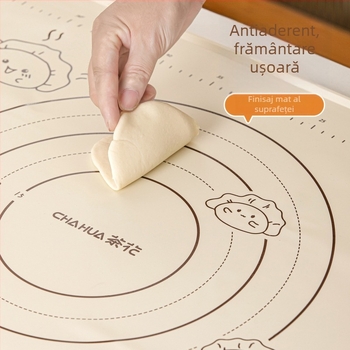 Tea Flower covoraș din silicon pentru frământat aluat, gros, din silicon de calitate alimentară, pentru întindere și coacere acasă