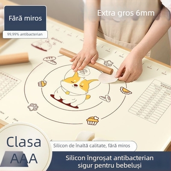 Covoraș din silicon pentru frământat, calitate alimentară, suprafață mai groasă, covoraș mare pentru întinderea aluatului în bucătărie