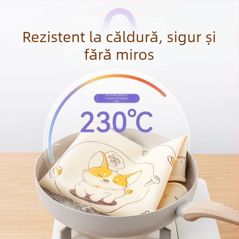 Covoraș din silicon pentru frământat, calitate alimentară, suprafață mai groasă, covoraș mare pentru întinderea aluatului în bucătărie