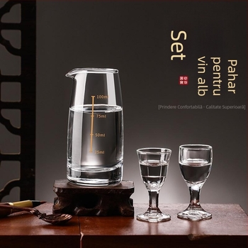 Set cadou de pahare din cristal fără plumb, stil chinezesc, pentru băuturi spirtoase, dimensiune mică