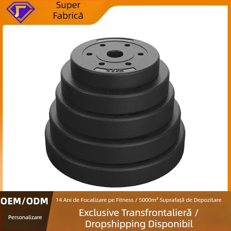 Set de gantere ecologic cu acoperire din ciment pentru sala de acasă, pentru bărbați și femei, greutăți 2,5–15 kg