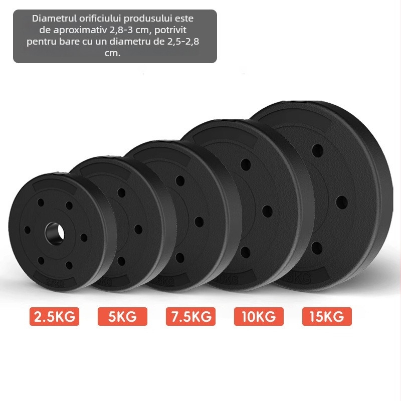 Set de gantere ecologic cu acoperire din ciment pentru sala de acasă, pentru bărbați și femei, greutăți 2,5–15 kg