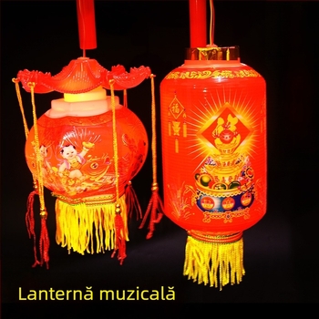 Felinar portabil luminos pentru decor interior – jucărie muzicală pentru copii, în stil antic de palat