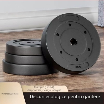 Qianjing plăci de greutate cu cauciuc pentru gantere și bare, cu găuri universale, 1–3 kg, accesorii fitness