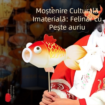 Mr. Toy Kit DIY pentru lanternă din hârtie cu temă pește – materiale pentru realizare manuală, lanternă portabilă pentru Festivalul de Primăvară