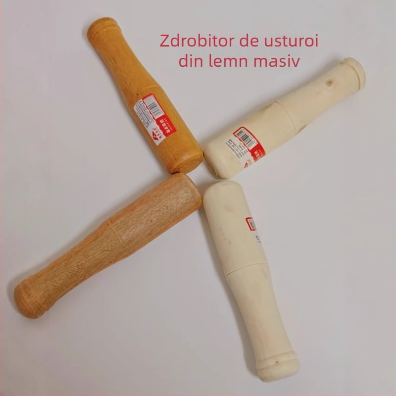 Mojar din lemn pentru usturoi, mortar din lemn de mahon, zdrobitor manual de usturoi, râșniță de susan din lemn masiv