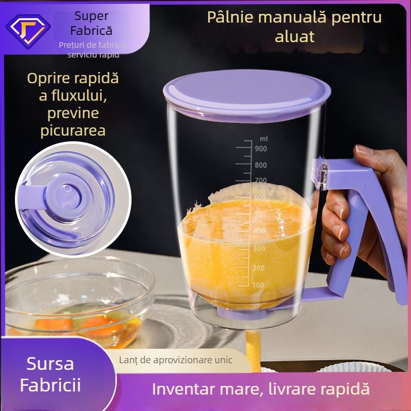 Duză manuală de aluat cu pâlnie pentru prăjituri, vafe și takoyaki