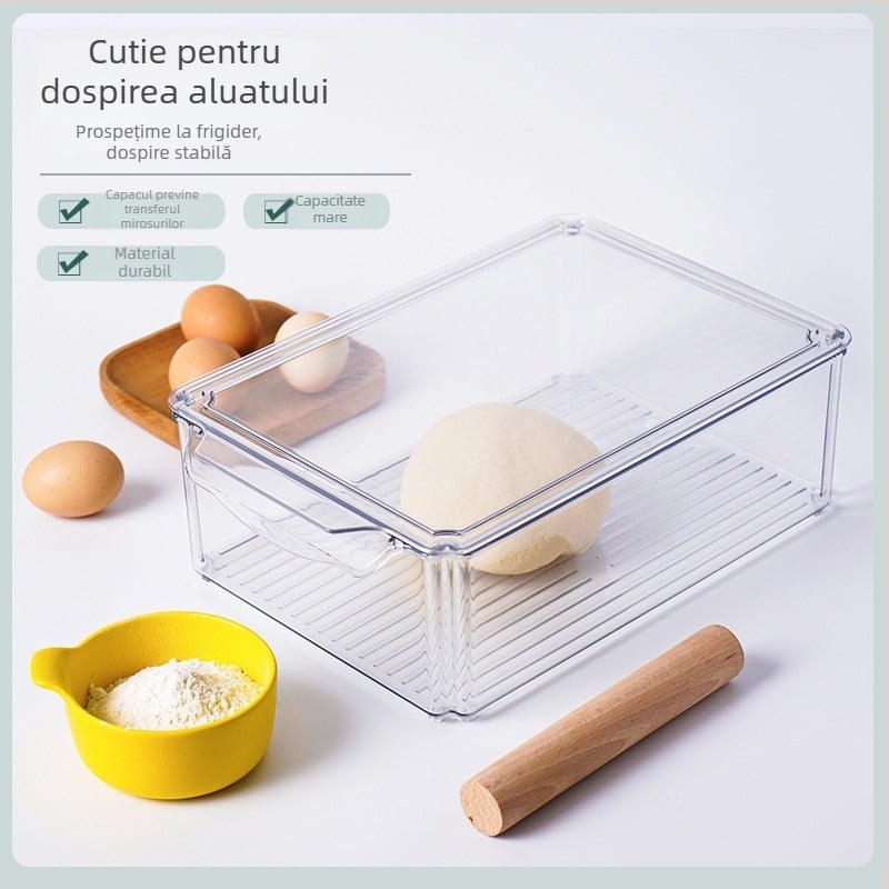 Cutie de fermentare a aluatului pentru pâine și toast – cutie de depozitare alimentară, pentru frigider