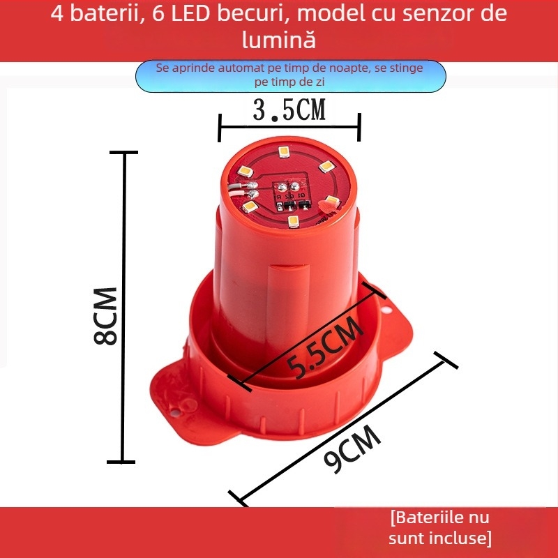 Fanar LED roșu cu telecomandă pentru balcon exterior, model 2026