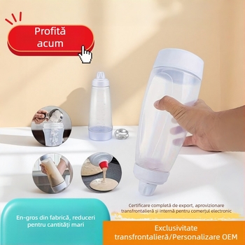 Sticlă de amestecat aluat cu manivelă, dozator de aluat și mixer pentru cremă, recipient pentru brioșe cu scară
