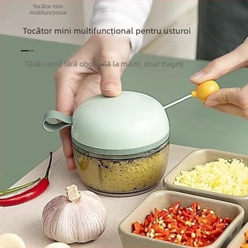 Presă manuală pentru usturoi și zdrobitor de usturoi – ustensilă de bucătărie, din plastic, multifuncțională