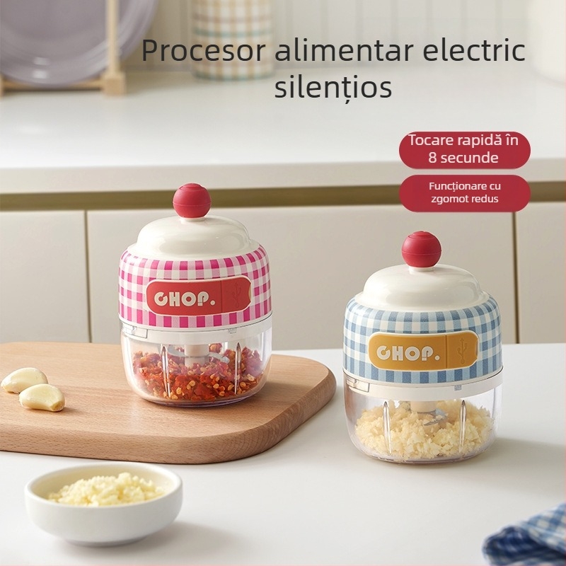 Presă electrică de usturoi mini, pentru uz casnic — procesator de mâncare pentru bebeluși, râșniță și mixer de usturoi