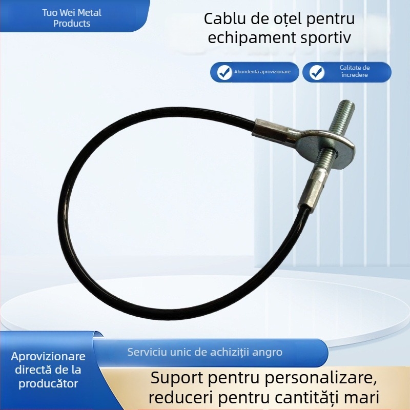 Echipament de fitness pentru interior cu cablu din oțel, cablu din oțel rezistent la uzură cu terminal ochi de pește, cablu pentru echipament sportiv, cablu pentru stepper