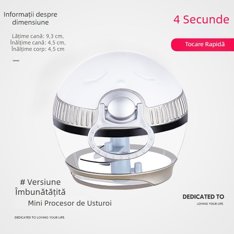 Presă de usturoi mini pentru uz casnic, mașină manuală de tocat usturoi, tocat mic de usturoi și ghimbir