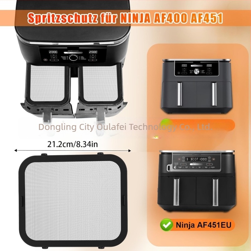 Protecție magnetică anti-stropire pentru Ninja Air Fryer, plasă rezistentă la ulei AF400 AF451