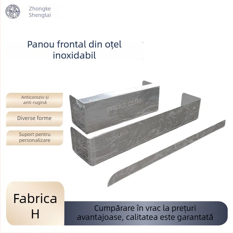 Panou frontal din oțel inoxidabil, personalizat, pentru cafenele, milk tea și restaurante fast-food – panou de bar multifuncțional, de înaltă clasă