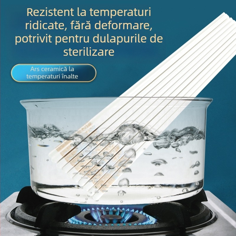 Bețișoare ceramice Jingdezhen pentru uz casnic, ușor de curățat, rezistente la temperaturi înalte, anti-mucegai, antiderapante, antibacteriale, calitate premium