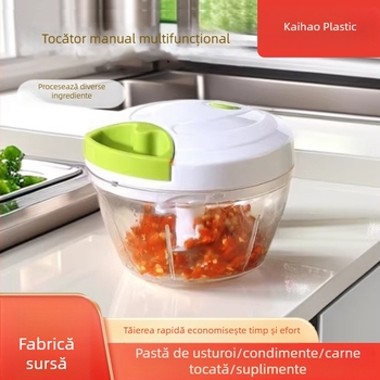 Tocător manual multifuncțional pentru usturoi, ceapă și ghimbir; unealtă pentru pastă de usturoi; piure de dovleac și cartofi; alimentație pentru bebeluși