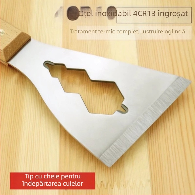 Spatulă multifuncțională din oțel inoxidabil pentru curățarea plăcilor și chit de zidărie