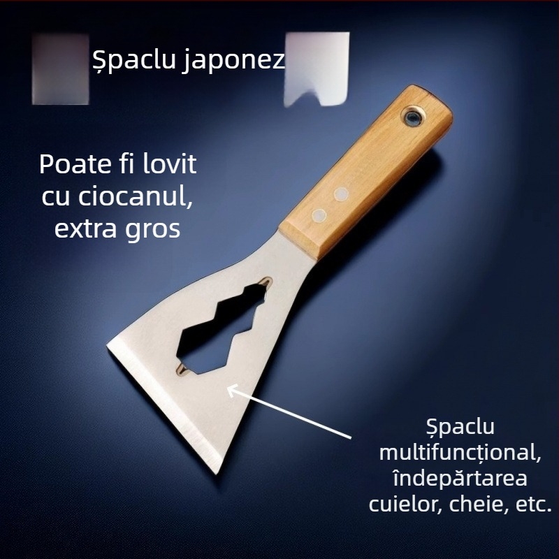 Spatulă multifuncțională din oțel inoxidabil pentru curățarea plăcilor și chit de zidărie