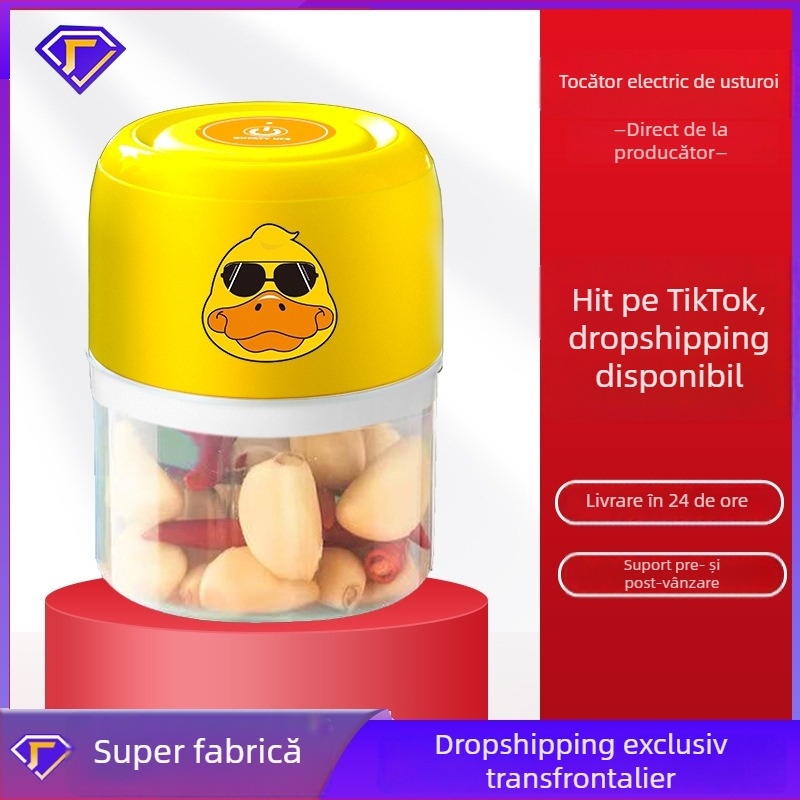 Zdrobitor electric de usturoi, blender mini wireless multifuncțional pentru usturoi, măcinarea cărnii și prepararea hranei pentru copii